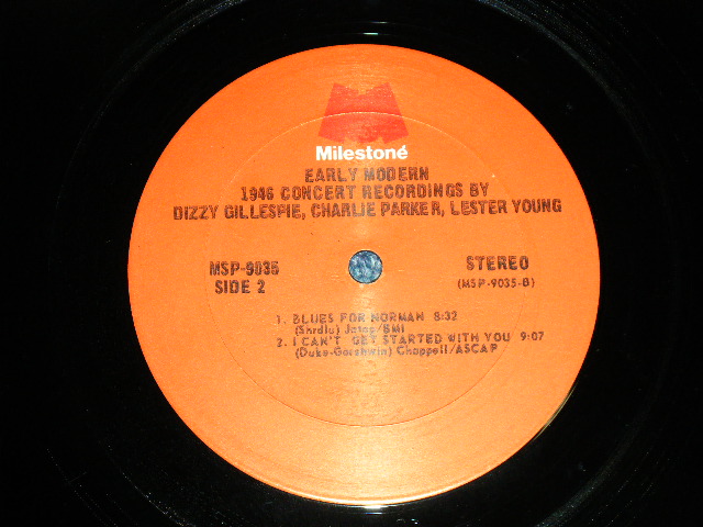 画像: LESTER YOUNG, CHARLIE PARKER, DIZZY GILLESPI - EARLY MODERN (VG+++/Ex+++)  /1970's  US AMERICA ORIGINAL Used LP  