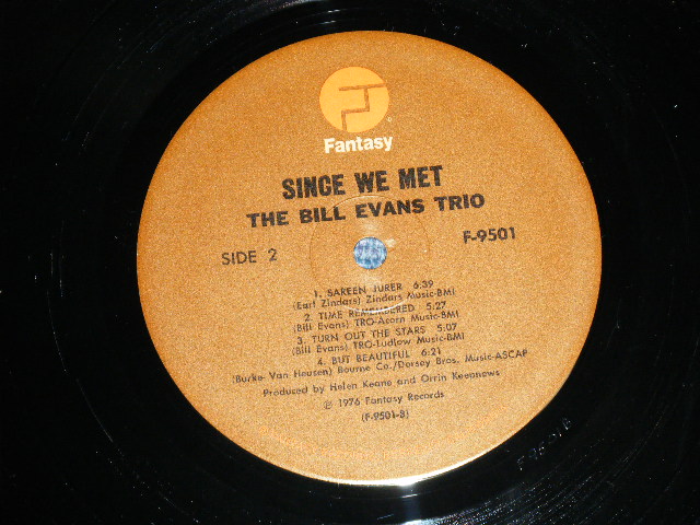 画像: BILL EVANS TRIO -SINCE WE MET(MINT-/Ex+++) )  / 1976 US AMERICA ORIGINAL Used LP  