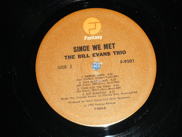 画像: BILL EVANS TRIO -SINCE WE MET(VG++/Ex++ Looks:Ex++ STPFC, TORC, TEAROFC, WOL, TEAR OBC )  / 1976 US AMERICA ORIGINAL Used LP  