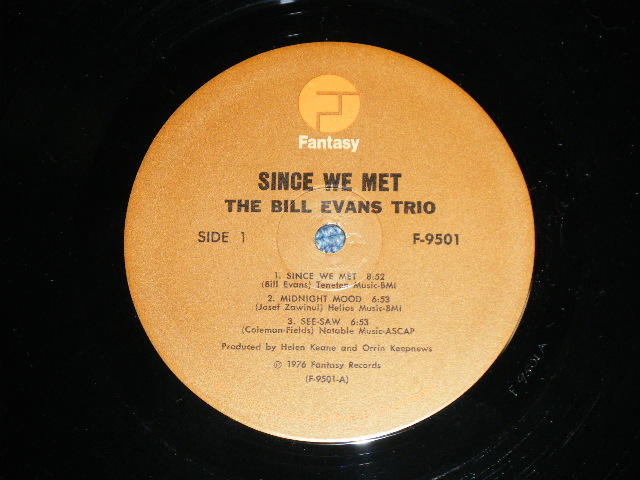 画像: BILL EVANS TRIO -SINCE WE MET(MINT-/Ex+++) )  / 1976 US AMERICA ORIGINAL Used LP  