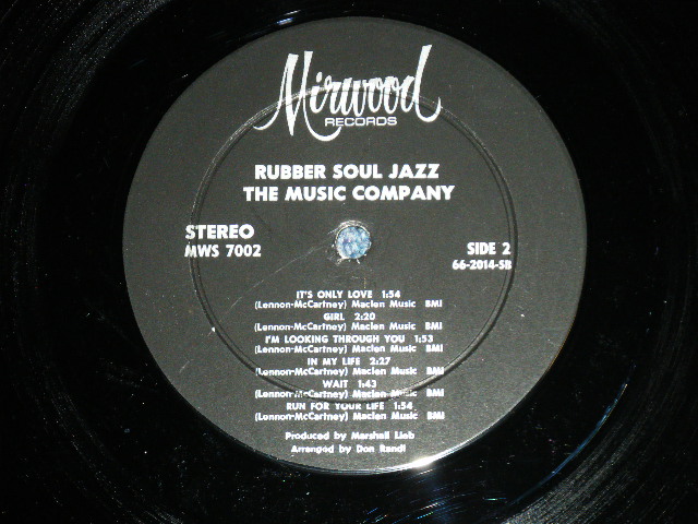 画像: The MUSIC COMPANY - RUBBER SOUL JAZZ ; JAZZ STYLE Cover of The BEATLES SONG   ( MINT-/MINT)  / 1966 US AMERICA ORIGINAL STEREO Used LP 