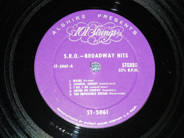 画像: 101 STRINGS - S.R.O.BROADWAY HITS (Ex+/Ex+++) /  1960's  US AMERICA ORIGINAL STEREO Used LP