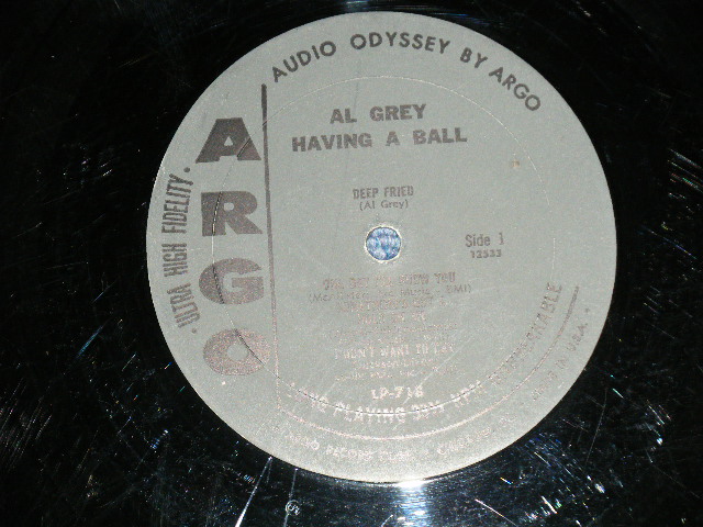 画像: AL GREY -  HAVING A BALL ( Ex++,Ex/VG+++ Looks:VG+ + )  / 1963  US AMERICA ORIGINAL "DARK GREY Label" MONO Used LP 