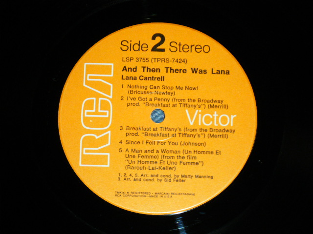 画像: LANA CANTRELL - AND THEN THERE WAS LANA (Ex+/MINT-)  / 1970? US 2nd Press "ORANGE Label"  STEREO Used LP