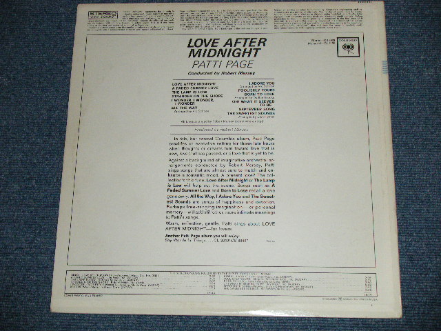 画像: PATTI PAGE - LOVE AFTER MIDNIGHT ( Ex++/Ex++) /1964 US AMERICA ORIGINAL "360 SOUND Label" STEREO  Used  LP 