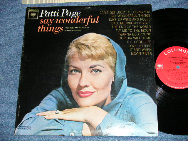 画像1: PATTI PAGE - SAY WONDERFUL THINGS (Ex++/MINT-) /1963 US AMERICA  ORIGINAL"2 EYES with GURANTEED HUGH FIDELITY Label" MONO Used  LP 