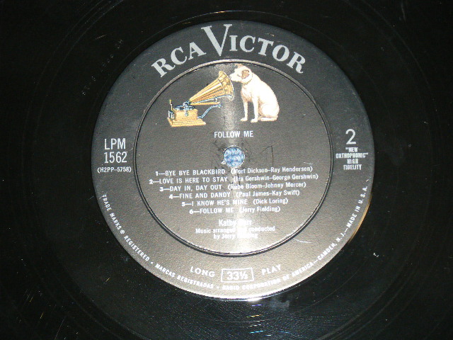 画像: KATHY BARR - FOLLOW ME( Ex++/Ex+++ )  / 1957 US AMERICA ORIGINAL MONO Used LP