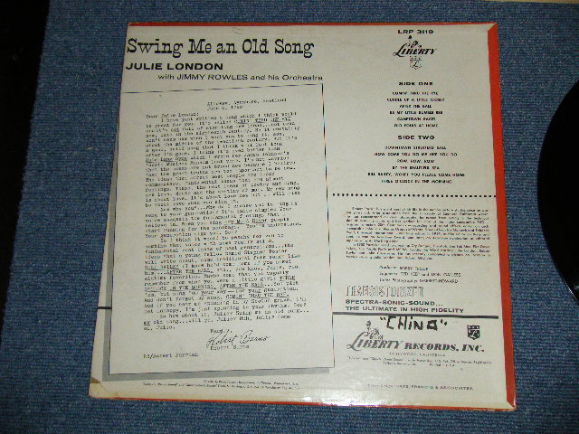 画像: JULIE LONDON -  SWING ME AN OLD SONG ( RARE COVER Design :  Turquoise color Label Ex+/Ex+ Looks:Ex) / 1959 MONO "1st PRESS Turquoise Color LABEL" Used LP