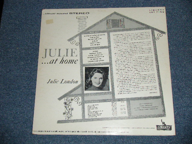 画像: JULIE LONDON - JULIE ... AT HOME  ( Ex++/Ex+ Looks:Ex+++ ) / 1960 US AMERICA ORIGINAL "MULTI COLOR Label" STEREO Used  LP 