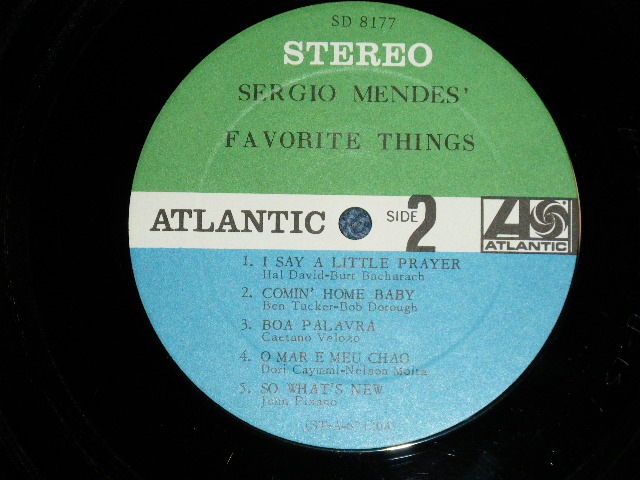 画像: SERGIO MENDES - SERGIO MENDES' FAVORITE THINGS ( GREEN & BLUE Label : Matrix # A)ST-A-671203-A/B)ST-A-671204-A : Ex+++/Ex+++)  / 1968 US AMERICA ORIGINAL STEREO Used LP 