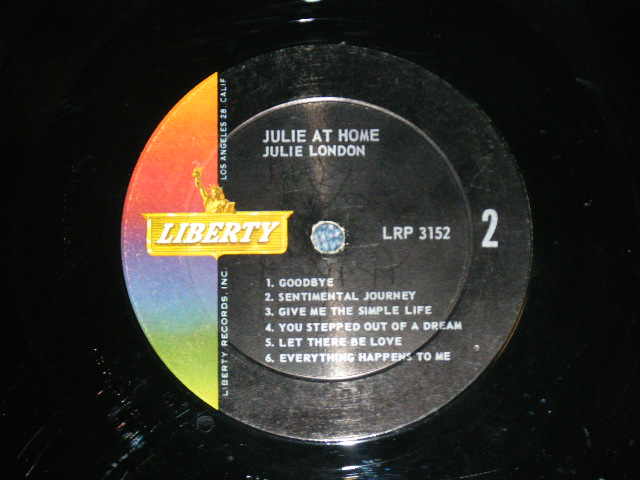 画像: JULIE LONDON - JULIE ... AT HOME  ( Ex/Ex+++) / 1960 US AMERICA ORIGINAL "MULTI COLOR Label" MONO Used  LP 