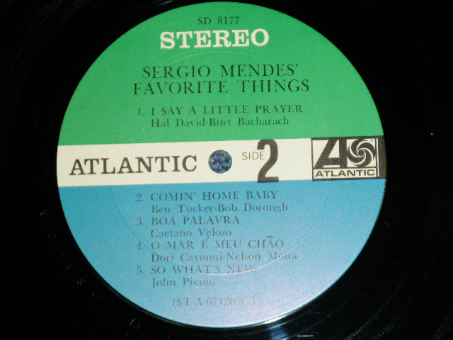 画像: SERGIO MENDES - SERGIO MENDES' FAVORITE THINGS ( GREEN & BLUE Label : Matrix # A)ST-A-671203-1A/B)ST-A-671204-1A : Ex+++MINT-) / 1968 US AMERICA ORIGINAL STEREO Used LP 