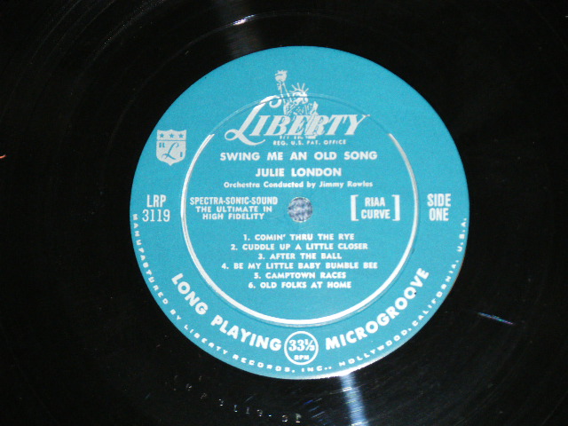 画像: JULIE LONDON -  SWING ME AN OLD SONG ( RARE COVER Design :  Turquoise color Label Ex+/Ex+ Looks:Ex) / 1959 MONO "1st PRESS Turquoise Color LABEL" Used LP