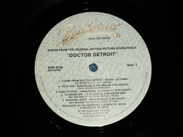 画像: OST / V.A. (JAMES BROWN,PATTIE BROOLS,T.K.CARTERDEVO,) - DOCTOR DETROIT ( Cast:DAN AYKROYD of BLUES BROTHERS : Ex++/Ex++) / 1983 US AMERICA  ORIGINAL Used LP 