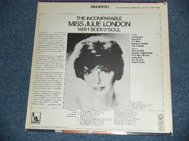 画像: JULIE LONDON -  WITH BODY and SOUL  ( Ex+/Ex++  Looks:Ex++  ) / 1967 US AMERICA ORIGINAL STEREO Used  LP 