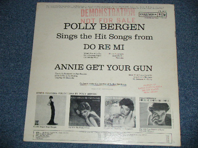画像: POLLY BERGEN - SING THE HIT SONGS FROM "DOREMI""ANNIE GET YOUR GUN"  (Ex++/Ex+++)) / 1961 US AMERICA ORIGINAL  "6 EYE'S LABEL" "PROMO" MONO Used LP 
