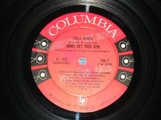 画像: POLLY BERGEN - SING THE HIT SONGS FROM "DOREMI""ANNIE GET YOUR GUN"  (Ex++/Ex+++)) / 1961 US AMERICA ORIGINAL  "6 EYE'S LABEL" "PROMO" MONO Used LP 