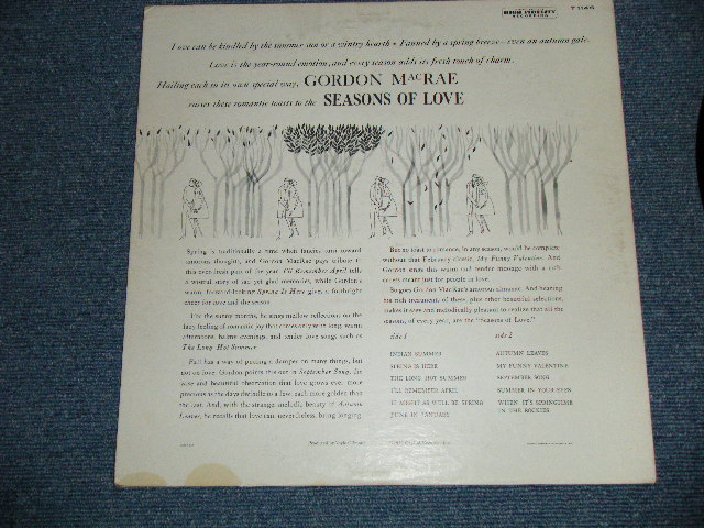 画像: GORDON MAacRAE - THE SEASONS OF LOVE  (Ex++/Ex+++)) / 1959 US AMERICA ORIGINAL ? "BLACK with COLOR RAINBOW ring Label" MONO Used LP 