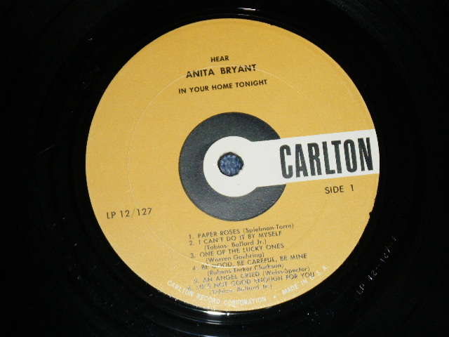 画像: ANITA BRYANT - HEAR ANITA BRYANT IN YOUR HOME TONIGHT (VG+++/Ex+++)  / 1960 US ORIGINAL MONO Used LP 