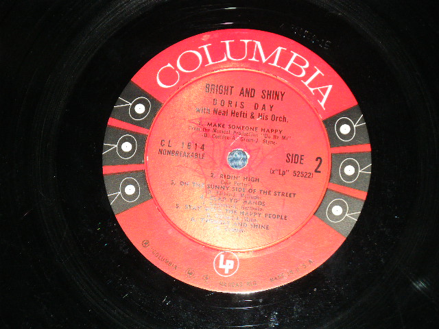 画像: DORIS DAY -   BRIGHT & SHINY ( Ex/Ex+ Looks:Ex )  / 1960 US AMERICA ORIGINAL "1st PRESS 6 EYES Label" MONO Used LP