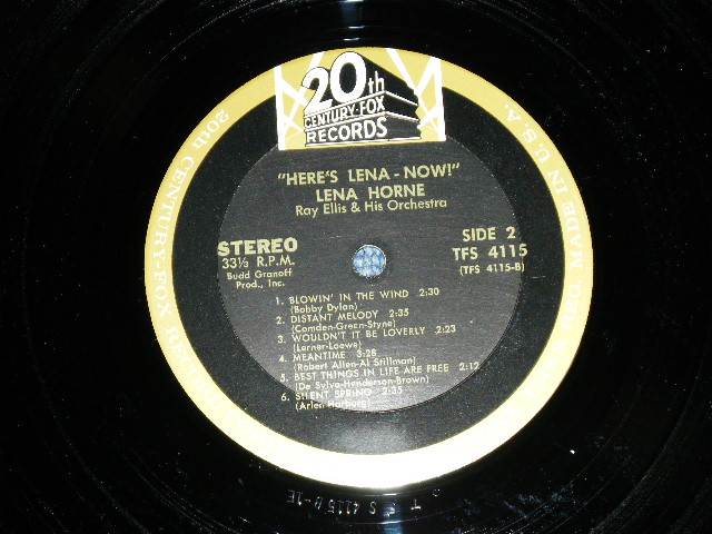 画像: LENA  HORNE -HERE'S LENA NOW! ( Ex++/Ex+++ )    / 1964 US AMERICA ORIGINAL STEREO  Used LP 