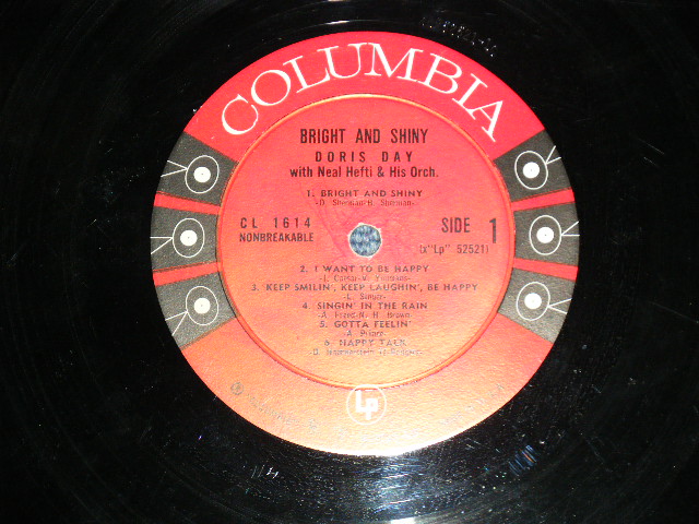画像: DORIS DAY -   BRIGHT & SHINY ( Ex/Ex+ Looks:Ex )  / 1960 US AMERICA ORIGINAL "1st PRESS 6 EYES Label" MONO Used LP