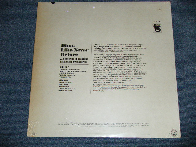 画像: DEAN MARTIN - DINO-LIKE NEVER BEFORE (SEALED)  / 1967 US AMERICA ORIGINAL MONO "Brand New SEALED" LP  