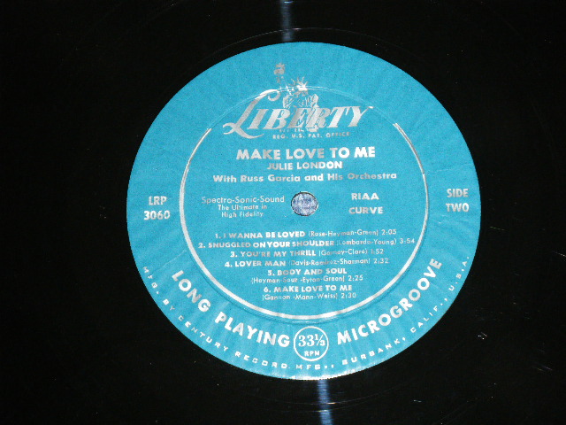 画像: JULIE LONDON -  MAKE LOVE TO ME  ( Ex/Ex++) / 1957 US AMERICA  ORIGINAL "TURQUOISE GREEN Label" MONO Used  LP  