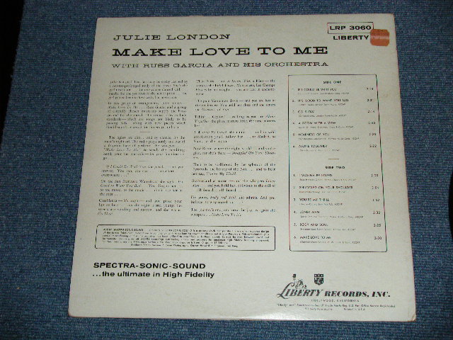 画像: JULIE LONDON -  MAKE LOVE TO ME  ( Ex/Ex++) / 1957 US AMERICA  ORIGINAL "TURQUOISE GREEN Label" MONO Used  LP  