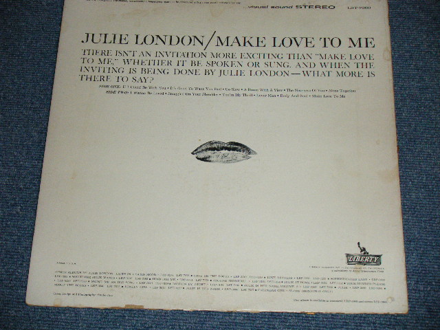画像: JULIE LONDON -  MAKE LOVE TO ME  ( Ex/Ex++) / 1960  US AMERICA  ORIGINAL "Early 60's COLOR Liberty Label" STEREO  Used  LP 