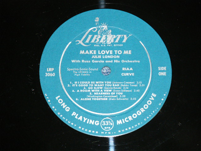画像: JULIE LONDON -  MAKE LOVE TO ME  ( Ex/Ex++) / 1957 US AMERICA  ORIGINAL "TURQUOISE GREEN Label" MONO Used  LP  