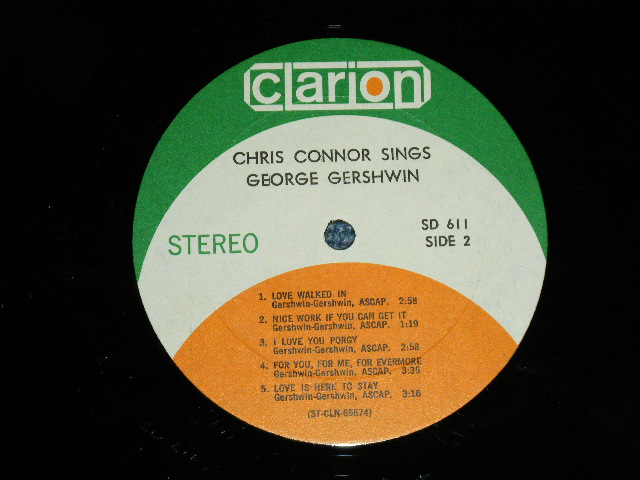 画像: CHRIS CONNOR - SINGS GEORGE GERSHWIN  ( Ex+/Ex++)/ 1966 US AMERICA ORIGINAL STEREO  Used LP 