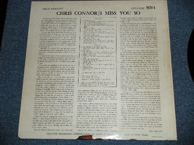 画像: CHRIS CONNOR - I MISS YOU SO (Ex++/Ex+ Looks:Ex++ / 1957 US AMERICA ORIGINAL "BLACK with SILVER Print Label" MONO Used  LP 