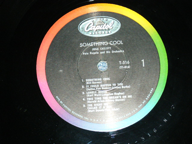画像: JUNE CHRISTY - SOMETHING COOL ( "3rd Press 'CAPITOL Logo on TOP' Label" : Ex++/Ex++) / 1960's US AMERICA "2nd Press 'OPENED EYES' Cover" MONO Used LP 