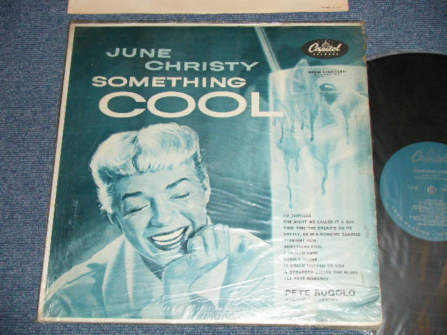 画像1: JUNE CHRISTY - SOMETHING COOL ( TURQUOICE Label :  Ex+++/Ex++)/ 1955 US AMERICA ORIGINAL "1st Press 'CLOSED EYES' Cvr" MONO Used LP 
