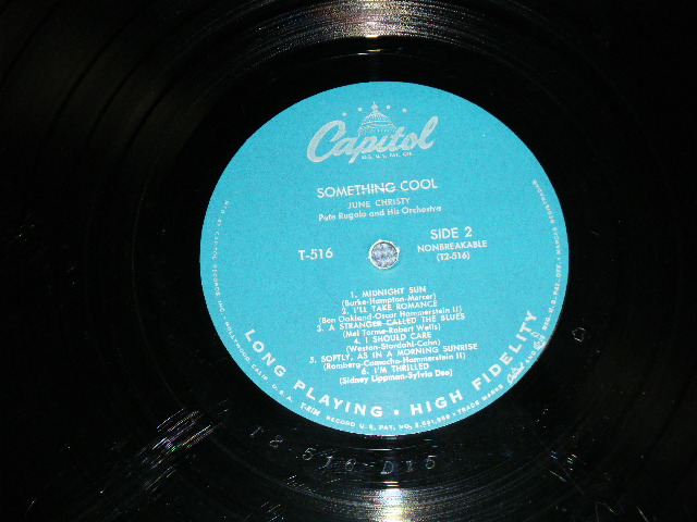 画像: JUNE CHRISTY - SOMETHING COOL ( TURQUOICE Label :  Ex+++/Ex++)/ 1955 US AMERICA ORIGINAL "1st Press 'CLOSED EYES' Cvr" MONO Used LP 