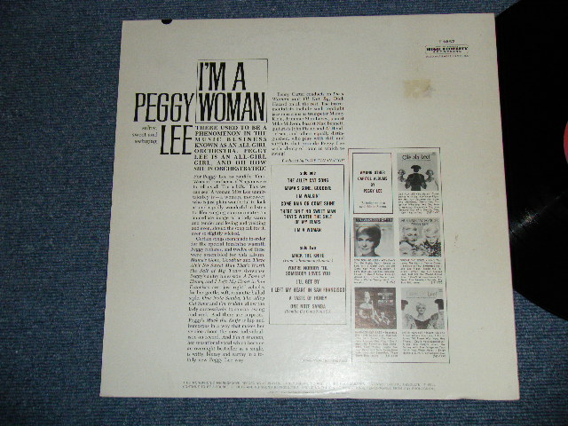 画像: PEGGY LEE - I'M A WOMAN  ( Ex++/Ex+++ ) / 1963 US ORIGINAL "BLACK With RAINBOW 'CAPITOL' Logo on TOP Label"  Mono Used LP 