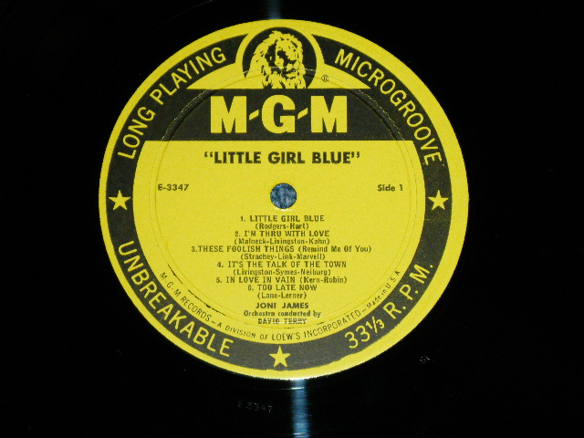 画像: JONI JAMES -  LITTLE GIRL BLUES  ( Ex++/Ex+++ Looks:Ex++) / 1958 US ORIGINAL "YELLOW LABEL" MONO Used LP
