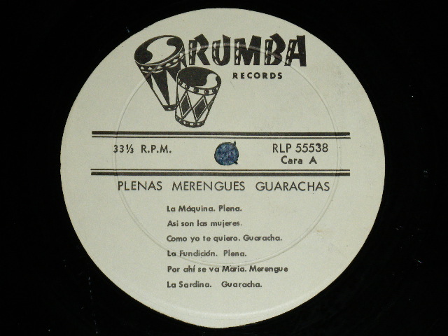 画像: EL CONJUNTO CASINO, PACO CERNIERA Y SUS PLENEROS,  CONJUNTO TIPICO LUISQUEYA - PLENAS MERENGUES GUARACHAS　 (Ex++/Ex+++)  / 1950's US AMERICA  ORIGINAL?  Used LP