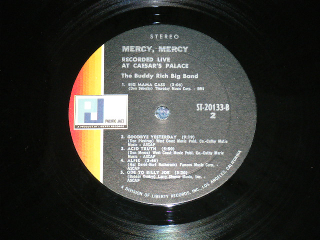 画像: BUDDY RICH BIG BAND  - MERCY, MERCY (Ex+/Ex++ EDS) / 1968 US AMERICA ORIGINAL  STEREO  Used LP 