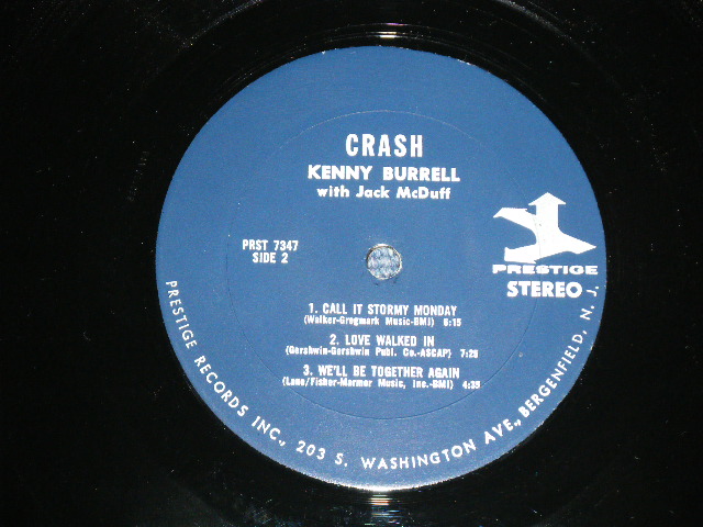 画像: KENNY BURRELL with The BROTHER JACK McDUFF QUIARTET - CRASH! (Dark Blue With Silver Print Label :  Ex++/MINT-)   / 1964 US AMERICA ORIGINAL  STEREO Used LP 