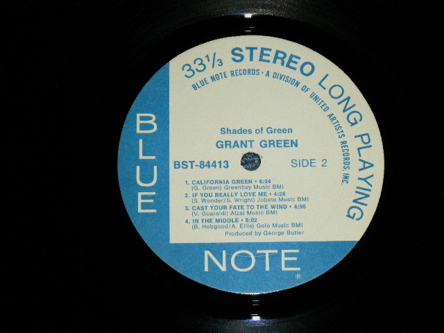画像: GRANT GREEN - SHADES OF GREEN  ( A DIVISION of UNITED ARTISTS on Label :  Ex+/Ex+++)    / 1972 US AMERICA ORIGINAL  STEREO Used LP 