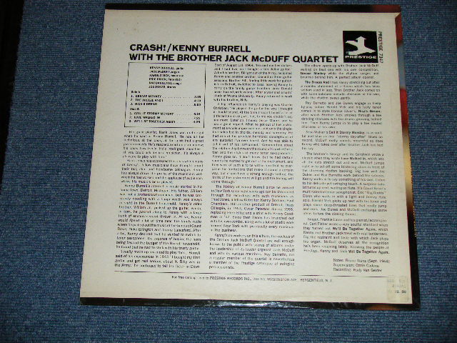 画像: KENNY BURRELL with The BROTHER JACK McDUFF QUIARTET - CRASH! (Dark Blue With Silver Print Label :  Ex++/MINT-)   / 1964 US AMERICA ORIGINAL  STEREO Used LP 