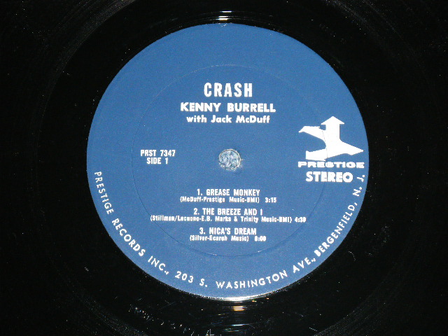 画像: KENNY BURRELL with The BROTHER JACK McDUFF QUIARTET - CRASH! (Dark Blue With Silver Print Label :  Ex++/MINT-)   / 1964 US AMERICA ORIGINAL  STEREO Used LP 