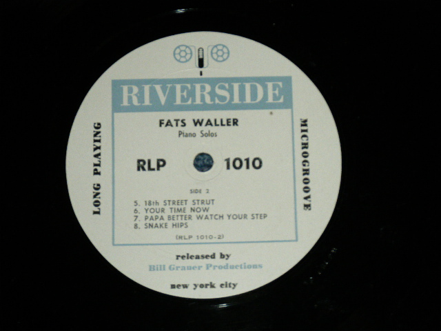 画像: FATS WALLER - REDISCOVERED FATS WALLER PIANO SOLOS ( Ex++/Ex+++,Ex++)  / 1953  US AMERICA ORIGINAL MONO Used 10" LP 