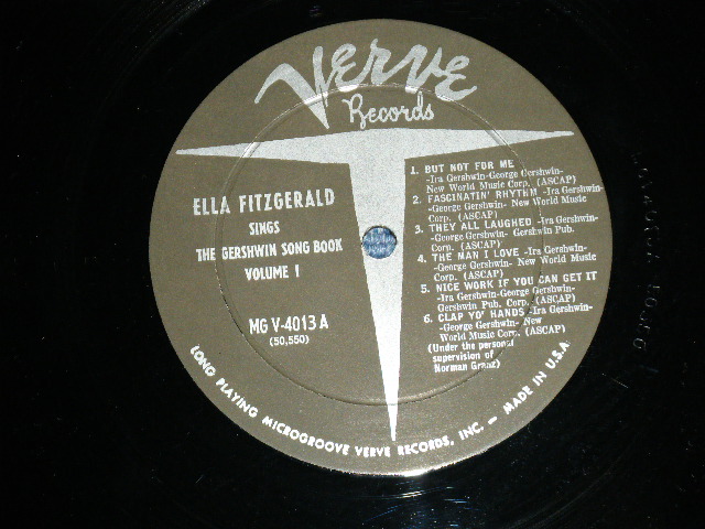 画像: ELLA FITZGERALD - SINGS THE GERSHWIN SONG BOOK(Ex++/Ex+++ )   /  1959 US ORIGINAL "VERVE at BOTTOM Label" MONO   Used LP