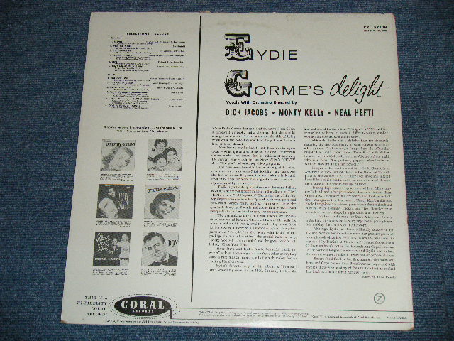 画像: EYDIE GORME - EYDIE GORME'S DELIGHT ( Ex+/Ex++) / 1957 US AMERICA ORIGINAL 1st Press "MAROON Label" MONO LP