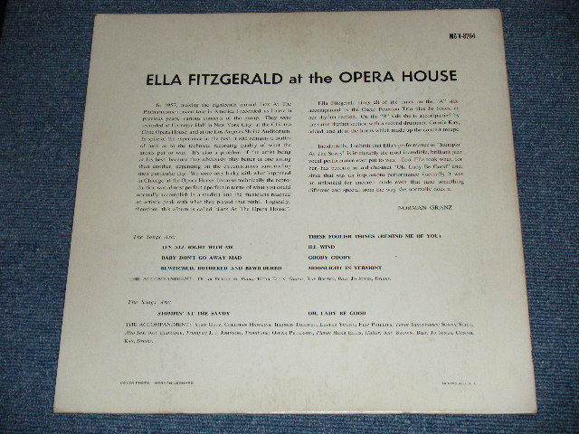 画像: ELLA FITZGERALD - AT THE OPERA HOUSE ( Ex+/Ex++)  /  1958 US AMERICA ORIGINAL "1st Press Label" MONO Used LP