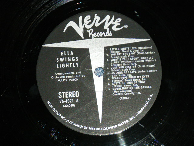 画像: ELLA FITZGERALD - ELLA SWINGS LIGHTLY  (Ex-/Ex) /  1960's  US AMERICA REISSUE STEREO  Used LP