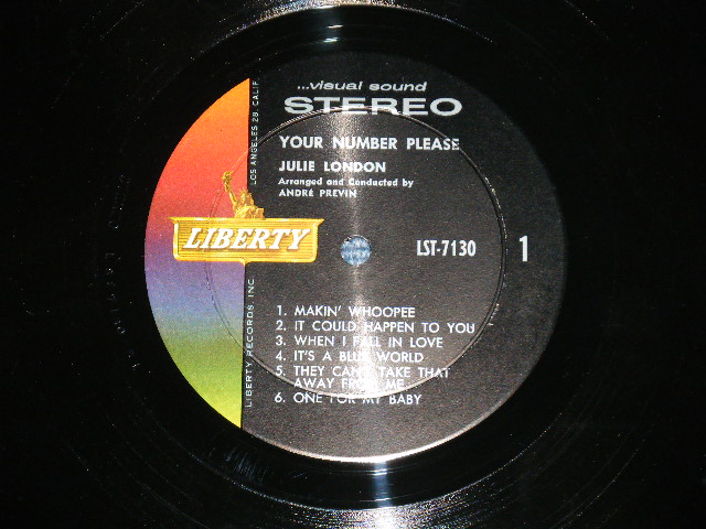 画像: JULIE LONDON - YOUR NUMBER PLEASE ...( Ex+++/Ex+++ ) / 1960 US AMERICA ORIGINAL STEREO Used LP